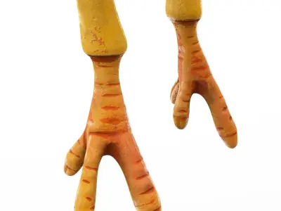 Chicken cartoon toy low poly Low-poly 3D model