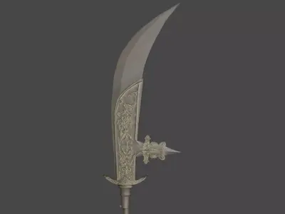 Dark Knight Halberd from Dark souls Low-poly 3D model