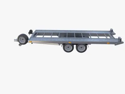 Car trailer v1 Low-poly 3D model