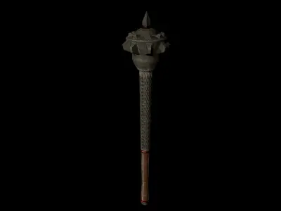 Lowpoly blunt Mace Free low-poly 3D model