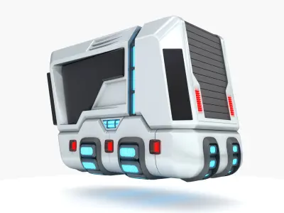 Hover truck 01 3D model