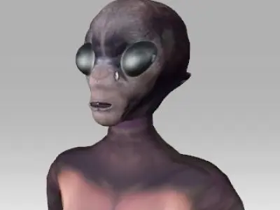 Gumonoid female alien 3D model