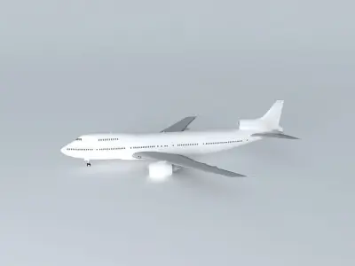 Template Boeing 747 300 Tri jet Free 3D model