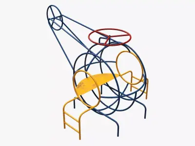 Outdoor playground helicopter 3D model