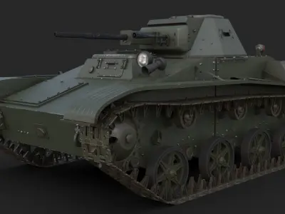 Tank T 60 Mental ray 3D model