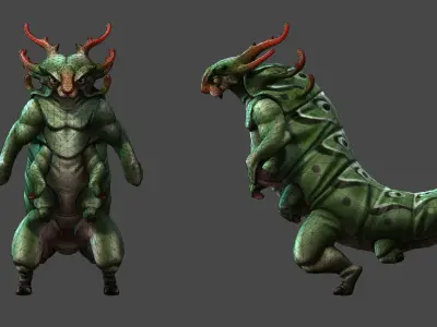 Insect Characters Low-poly 3D model