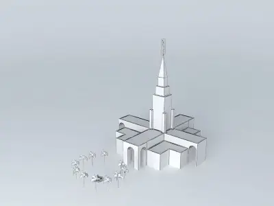 Mormon temple Campinas 3D model