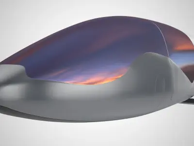 Car missile future v2 3D model