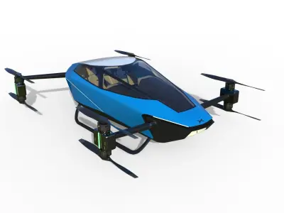 Xpeng X2 Flying car EVTOL 3D model