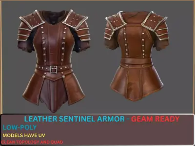 Leather Sentinel Armor Free low-poly 3D model