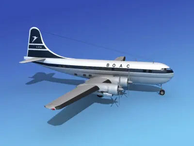 Boeing 377 BOAC 3 3D model