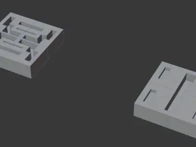 20 Piece Sci Fi Floor Kitbash Set 3D model