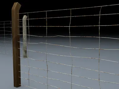 Berlin Wall Old Fence Element 3D model