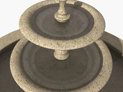 Granite fountain 2 Free 3D model