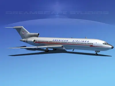 Boeing 727-200 American Airlines 1 3D model