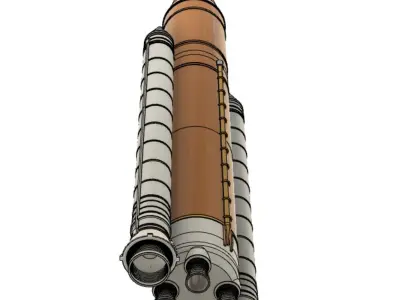 NASA SLS - STL files of the 3D printed rocket 3D print model