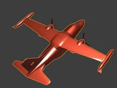 MITSUBISHI MU-2J READY FOR 3D PRINTING 3D print model