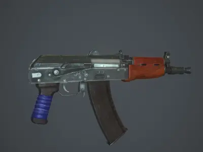 AKS-74u rifle Free low-poly 3D model