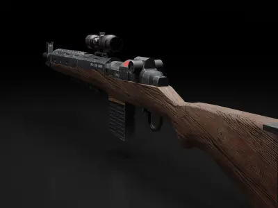 m14sniper rifle Free low-poly 3D model
