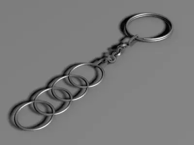 Key fob for Audi brand Low-poly 3D model