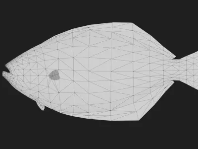 Flatfish Low-poly 3D model