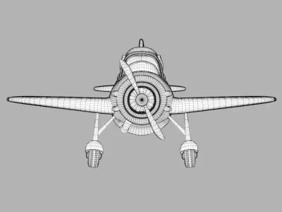 Airplane Cartoon Toy 3D model