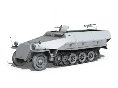 SDKFZ 251 - Ausf D - Hanomag Half-Truck 3D model
