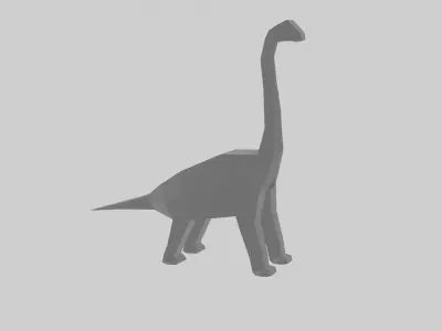 Brachiosaurus dinosaur Free low-poly 3D model