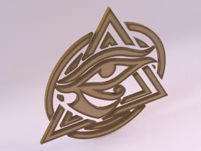 Egyptian Symbols - 026 Low-poly 3D model