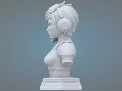 High-Detail Character Asset with Mini Fox PM-52 3D print model