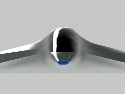 Spaceship sleek futuristic detailed 3D model