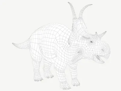 Diabloceratops dinosaur Low-poly 3D model