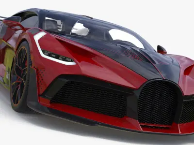 Hypercar Luxury Racer Red 3D model