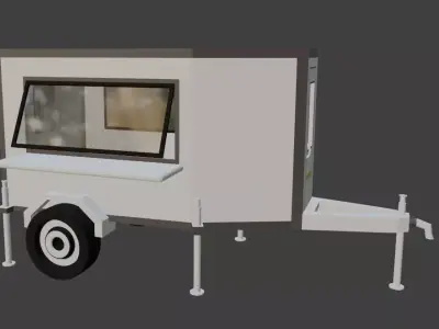 trailer car Free 3D model