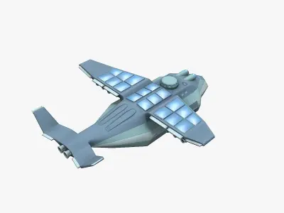 Cargo Spaceship Low-poly 3D model