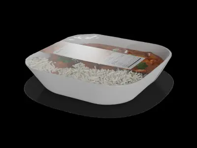 Pasties dumplings and pizzas Chicken Tikka Masala 3D model