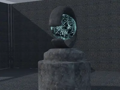 Post-Medieval glow-orb pillar Free 3D model