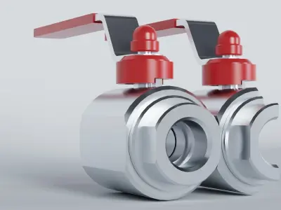 Ball Valve Free 3D model Free low-poly 3D model