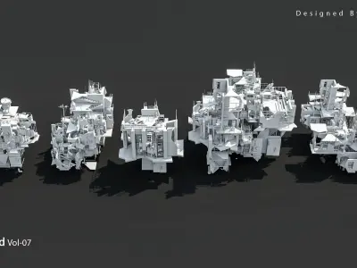  40 Destroyed Building Vol 07 3D model