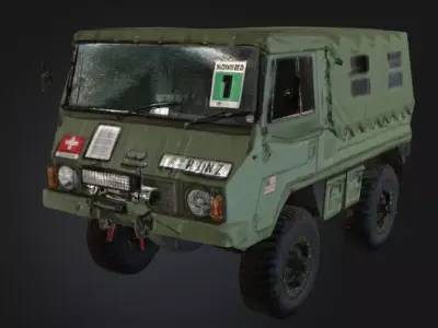 Military Vehicle Low-poly 3D model get