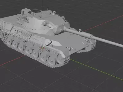 Leopard 1A5 German MBT Free 3D print model