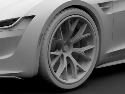 Tesla Roadster 2020 wheel 3D model