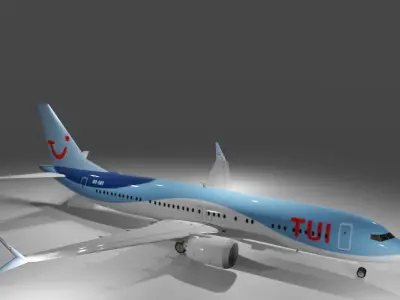 TUI Airlines Boeing 737max 8 3d model  Low-poly 3D model