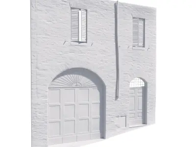 3D Scanned Italian Facade 002 Low-poly 3D model