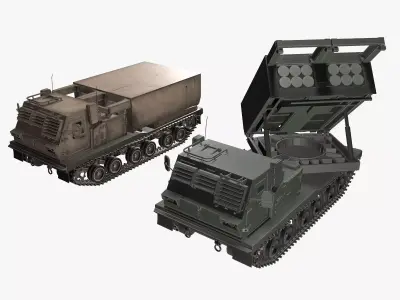 Multiple Launch Rocket System M270 Low-poly 3D model