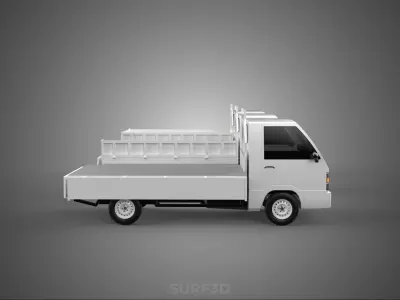 COLLECTION 3 WAY WIDE DECK DROP SIDE LOAD BED BODY PICKUP TRUCK 3D model