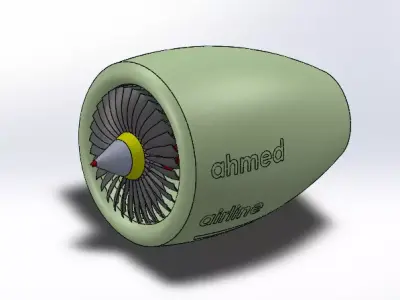 jet engine 3D model