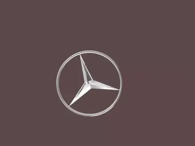 mercedes logo Free 3D model