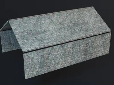 Military Tent - Game Ready - Low Poly PBR 3D Model Low-poly 3D model