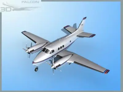 Falcon3D E90 King Air F04 3D model